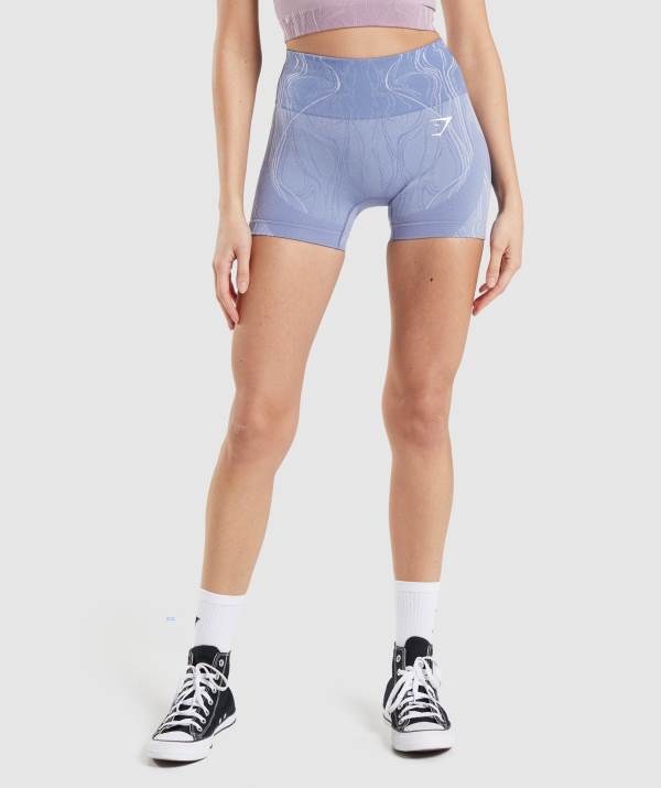 Damske Šortky Gymshark Mercury Seamless Modre | UT8760319